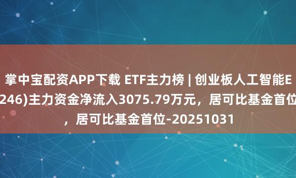 掌中宝配资APP下载 ETF主力榜 | 创业板人工智能ETF富国(159246)主力资金净流入3075.79万元，居可比基金首位-20251031