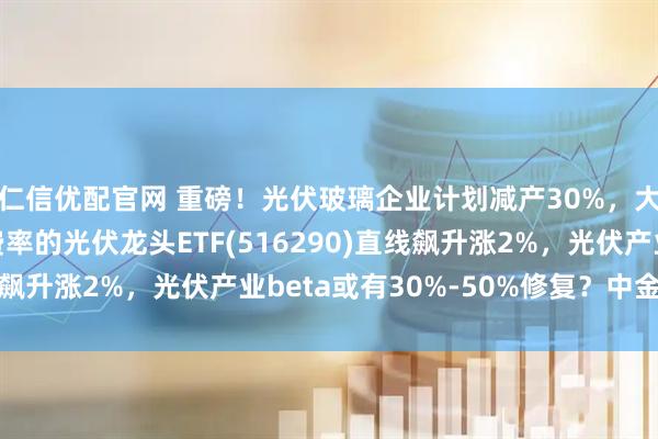 仁信优配官网 重磅！光伏玻璃企业计划减产30%，大全能源等涨停，低费率的光伏龙头ETF(516290)直线飙升涨2%，光伏产业beta或有30%-50%修复？中金解读！