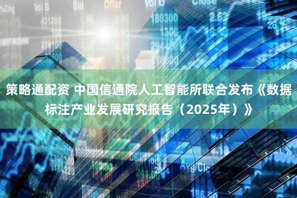 策略通配资 中国信通院人工智能所联合发布《数据标注产业发展研究报告（2025年）》